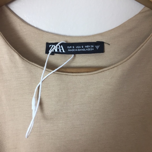 [Zara] Nude Tan Sleeveless Body Con Midi Dress - Picture 4 of 8